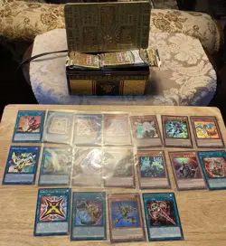 yugioh 2022 tin of the pharaohs gods OPENED Rare Cards Holo Etc - Image 1