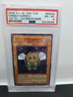 Yugioh PSA 8 NM-MT Winged Kuriboh TLM-EN005 Ultimate Rare 1st Edition 2005 - Image 1
