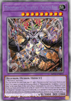 Yugioh! Mega Tins 2025 PREORDER 1x StR Mementomictlan Tecuhtlica - Creation King - Image 1