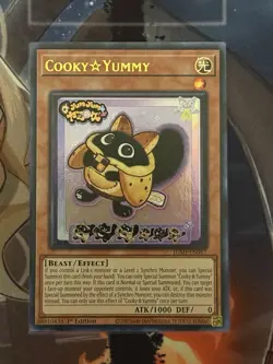 Yugioh! Cooky Yummy Ultra Rare Near Mint 1st Edition JUSH-EN017 - Image 1