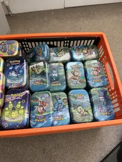 Pokemon Cards 50x Card Mini Tin Gift Bundle 10holo 20 Reverse 1 ex - Image 2