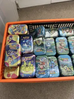 Pokemon Cards 50x Card Mini Tin Gift Bundle 10holo 20 Reverse 1 ex - Image 3