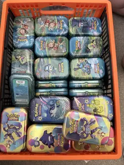 Pokemon Cards 50x Card Mini Tin Gift Bundle 10holo 20 Reverse 1 ex - Image 5