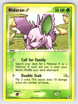 Nidoran 71/112 2004 EX FireRed & LeafGreen Pokemon Card TCG Nintendo - Nm/Vlp - Image 1