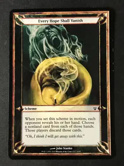 MTG Archenemy #10 Every Hope Shall Vanish (Oversize Card) 3.5x5" MP - Image 1