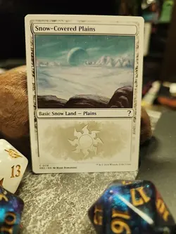 MTG Snow-Covered Plains - White border - Mystery Booster 2 #0118 - Image 1