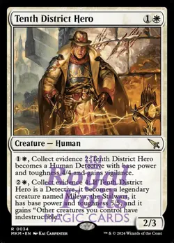 Tenth District Hero 2x FOIL MTG Murders at Karlov Manor MKM Rare MINT white - Image 1
