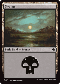 1x Swamp (277) - Basic Land MTG Foundations NM Magic Regular - Image 1
