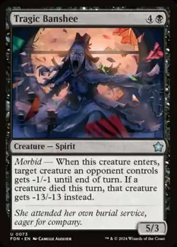 1x Tragic Banshee - Foil MTG Foundations NM Magic Foil - Image 1