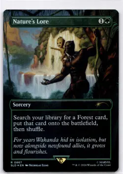 MTG Nature's Lore (Rainbow Foil) NM Secret Lair Drop Series R Magic 867 - Image 1