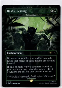 MTG Bast's Blessing - Primal Vigor (Rainbow Foil) NM Secret Lair Drop Serie - Image 1