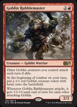 Goblin Rabblemaster - Medium Play MTG Magic 2015 Core Set - Image 1