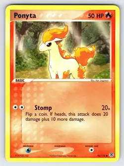 Ponyta 76/112 2004 EX FireRed & LeafGreen Pokemon Card TCG Nintendo - Nm/Vlp - Image 1