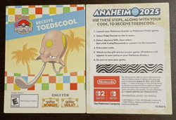 New! Exclusive Pokemon Worlds Anaheim 2025 Toedscool Code (EMAIL/DM) - Image 1
