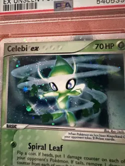 Pokemon 2005 EX Unseen Forces #117 Celebi EX-Holo PSA 9 - Image 3