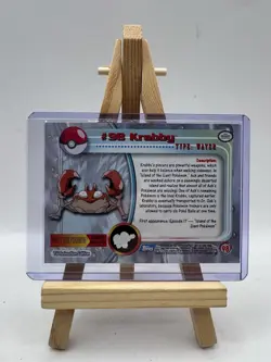 Krabby #98 Topps TV Animation Edition Blue Logo Non Holo Pokemon Card - LP - Image 2
