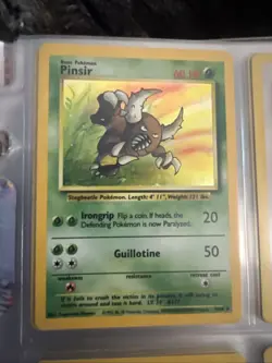 Pokemon Card Pinsir 9/64 Jungle Holo Rare No Symbol Misprint - Image 1