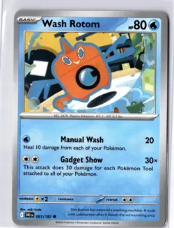 Wash Rotom 061/182 Destined Rivals Regular Common Pokemon Card NM - Image 1