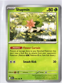 Shaymin 010/182 Destined Rivals Regular Common Pokemon Card NM - Image 1