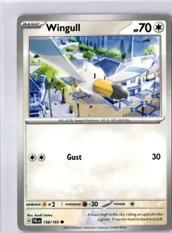 Wingull 158/182 Destined Rivals Regular Common Pokemon Card NM - Image 1