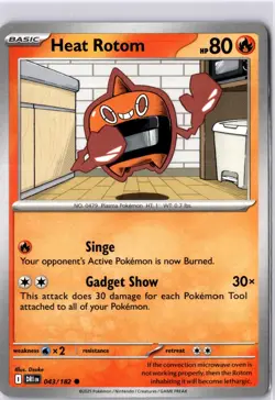 Heat Rotom 043/182 Destined Rivals Regular Common Pokemon Card NM - Image 1