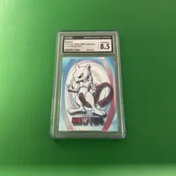1999 MEWTWO MEIJI PROMO EMBOSSED CARD NINTENDO #150 CGC 8.5 MINT - Image 1
