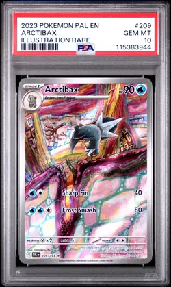 2023 POKEMON PAL EN-PALDEA EVOLVED ILLUSTRATION RARE #209 ARCTIBAX PSA 10 - Image 1