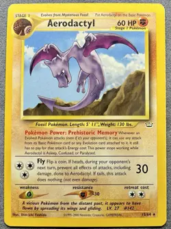 Pokemon TCG Aerodactyl 15/64 Neo Revelation Unlimited Rare Card LP-MP - Image 1