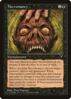 Necromancy Visions HEAVILY PLD Black Uncommon MAGIC THE GATHERING CARD ABUGames - Image 1