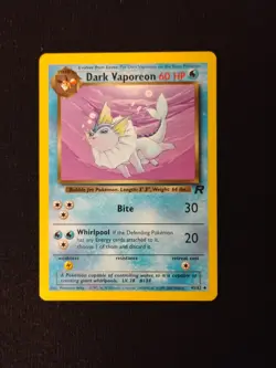 Dark Vaporeon 45/82 Team Rocket Pokemon Vintage Card Year 2000 - Image 1