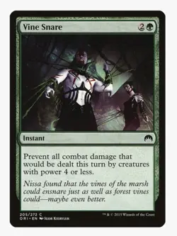 Vine Snare #205 Magic Origins (ORI) Magic Card in Protective Sleeve - Image 1