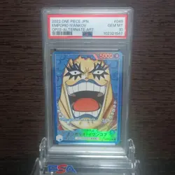 One Piece Card Emporio Ivankov L Leader Parallel OP02-049 PSA10 Japanese - Image 1