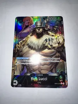 One Piece Card Game CCG Leader Rob Lucci OP07-079 500 Years In The Future - Image 1