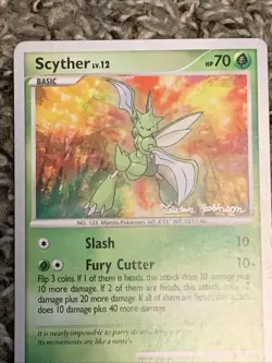 Scyther 46/100 2008 World Championships Tristan Robinson Pokemon Card LP - Image 3