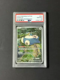 PSA 10 GEM MINT Snorlax ETB SVP 051 Black Star Pokemon 151 2023 English - Image 1