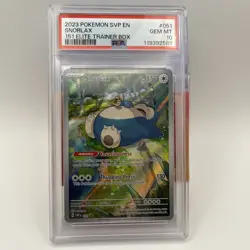 PSA 10 GEM MINT Snorlax ETB SVP 051 Black Star Pokemon 151 2023 English - Image 1