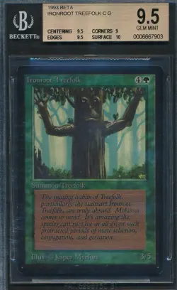 Beta Ironroot Treefolk BGS 9.5 Graded Magic MTG (7903) - Image 1