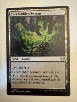 Leechridden Swamp #286 (NM) Duskmourn DSC Magic MTG - Image 1