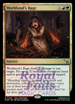 Worldsoul's Rage 2x FOIL MTG Murders at Karlov Manor MKM Rare MINT red green - Image 1