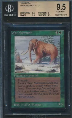 Beta War Mammoth BGS 9.5 Graded Magic MTG (7951) -magicgraders- - Image 1