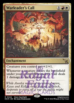 Warleader's Call 1x FOIL MTG Murders at Karlov Manor MKM Rare MINT red white - Image 1