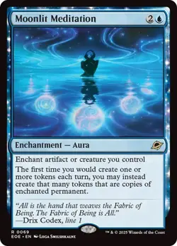 Moonlit Meditation NM RARE Edge of Eternities [EOE] MTG Blue Enchantment Regular - Image 1