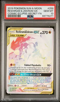 Pokemon Reshiram & Zekrom GX - Cosmic Eclipse - 259/236 - PSA 10 - Image 1