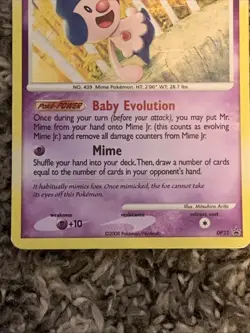 Mime Jr DP22 Black Star Promo Holo Nintendo 2008 Pokemon Card MP - Image 4