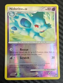 Pokemon TCG Mysterious Treasures Nidorina 56/123 Reverse Holo LP - Image 1