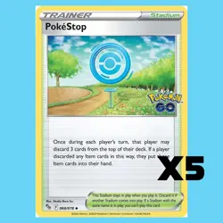 X5 2022 Pokemon GO! PokeStop Trainer Cards 068/078 - Pokemon Go - Pack Fresh - Image 1