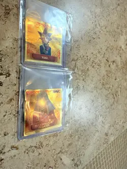Yugioh Topps Sticker Collection 2002 - Gold Foil Yugi & Maximillion Pegasus - Image 2