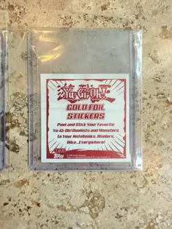 Yugioh Topps Sticker Collection 2002 - Gold Foil Yugi & Maximillion Pegasus - Image 4