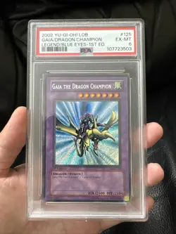 Gaia the Dragon Champion LOB-125 The Legend of Blue Eyes 1st edition 2002 YUGIOH - Image 1