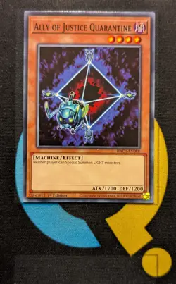 HAC1-EN088 Ally of Justice Quarantine Common 1st Edition YuGiOh - Image 1